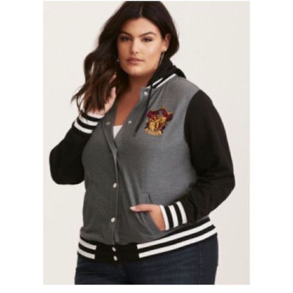 Torrid x harry potter/ gryffendor letterman varsity Jacket/coat 3/4 xl
